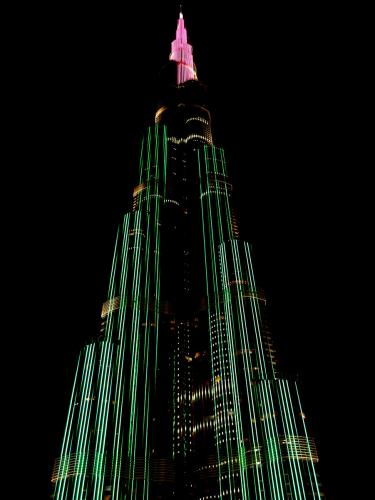 Lichtshow am Burj Khalifa